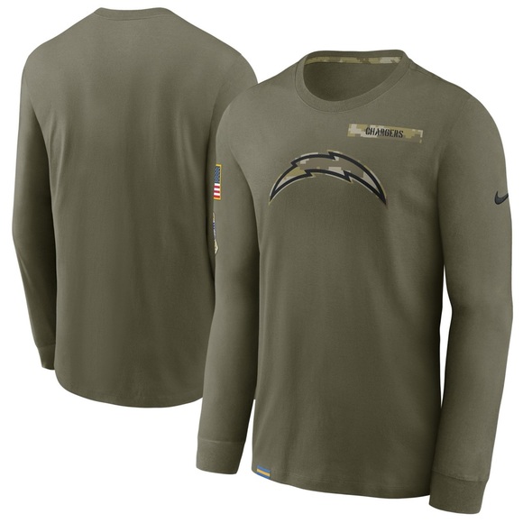 Nike Other - Los Angeles Chargers Nike 21 Salute To Service Performance Long Sleeve Olive XL